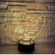 LAMPADA PLEXIGLASS LUME REGALO SAN VALENTINO LUCE LED RGB CAVO USB E BATTERIE