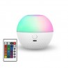 LUCE NOTTURNA RICARICABILE LED RGB CON TELECOMANDO E USB MODELLO SFERA