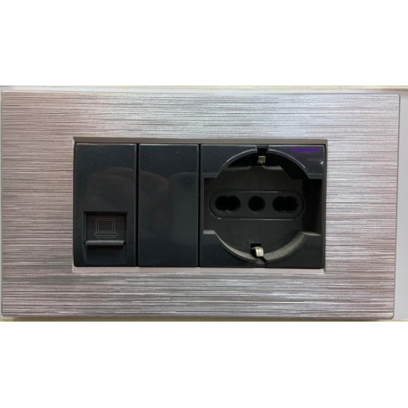 PLACCA ARGENTO N.9 COMPATIBILE LIVING LIGHT INTERNATIONAL IN ABS 3 4 7 POSTI