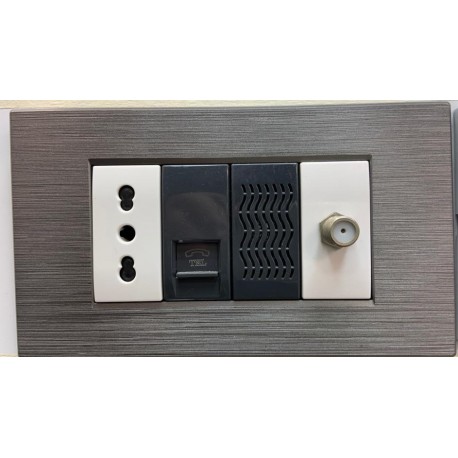 PLACCA ARGENTO ANICO N.20 COMPATIBILE LIVING LIGHT INTERNATIONAL IN ABS 3 4 7 POSTI
