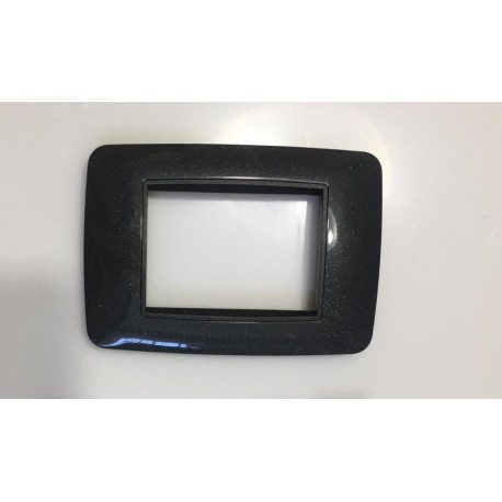 PLACCA ACCIAIO SCURO COMPATIBILE LIVING INTERNATIONAL 6603 PLACCHETTE COPRINTERRUTTORI
