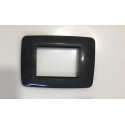 PLACCA ACCIAIO SCURO COMPATIBILE LIVING INTERNATIONAL 6603 PLACCHETTE COPRINTERRUTTORI