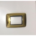PLACCA ORO LUCIDO COMPATIBILE LIVING INTERNATIONAL 6603 PLACCHETTE COPRINTERRUTTORI