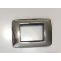 PLACCA CROMO LUCIDO COMPATIBILE LIVING INTERNATIONAL 6603 PLACCHETTE COPRINTERRUTTORI