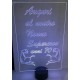 IDEA REGALO AUGURI NONNO LAMPADA IN PLEXIGLASS A LED LUCE RGB DA PERSONALIZZARE CON CAVO USB E BATTERIE