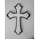 CROCE PLEXIGLASS BICOLORE 7 LED LUCE BIANCA CON BATTERIE