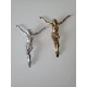 CROCE RIFLESSO IN PLEXIGLASS TRASPARENTE E BIANCO CON CRISTO LUCE LED E BATTERIE