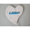 CUORE IN PLEXIGLASS 8 LED PERSONALIZZATO CON NOME LUCE BIANCA CON BATTERIE