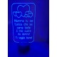 LAMPADA IN PLEXIGLASS REGALO FESTA DONNA MAMMA AMORE PERSONALIZZATA LUCE LED RGB