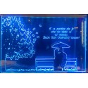 OUADRO IN PLEXIGLASS REGALO FESTA AMORE SAN VALENTIN PERSONALIZZATA LUCE LED RGB