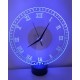 OROLOGIO IN PLEXIGLASS IDEA REGALO LUCE LED BASE RGB DA PERSONALIZZARE FESTA AMO
