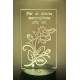 LAMPADA IN PLEXIGLASS REGALO FESTA DONNA MAMMA AMORE PERSONALIZZATA LUCE LED RGB
