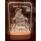 LAMPADA IN PLEXIGLASS REGALO FESTA AMORE SAN VALENT PERSONALIZZATA LUCE LED