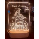 LAMPADA IN PLEXIGLASS REGALO FESTA AMORE SAN VALENT PERSONALIZZATA LUCE LED