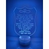 LAMPADA IN PLEXIGLASS REGALO FESTA DEL PAPA' AMORE PERSONALIZZATA LUCE LED RGB