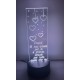 LAMPADA IN PLEXIGLASS REGALO FESTA DEL PAPA' CUORE FRASI AMORE PERSONALIZZATA LUCE LED RGB