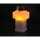 LUMINO VOTIVO CIMITERIALE A LED EFFETTO FIAMMA CON BATTERIE 2AA E INTERRUTTORE