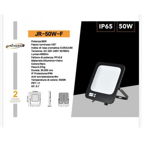PROIETTORE A LED 50W FARO A LED 50W