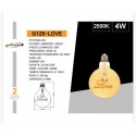 LAMPADA LED A FILAMENTO 4W E27 CON SCRITTA LOVE RETRO' VINTAGE LAMPADINA DECORATIVA