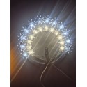 CORONCINA A LED CON CAVO + ALIMENTATORE PER FUNZIONAMENTO 230V.