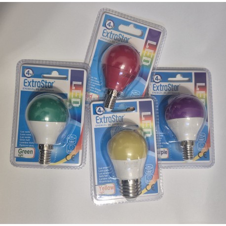SFERA COLORATA A LED E14 / E27
