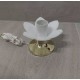 LUCCIOLA GIGLIO IN PLEXIGLASS CON PORTALAMPADA E14 E BASE COLORE OTONE