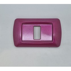 PLACCA ROSSO CICLAMINO METALLIZZATO IN ABS PER SCATOLE RETTANGOLARI SERIE ECLIPSE ROSSO CICLAMINO
