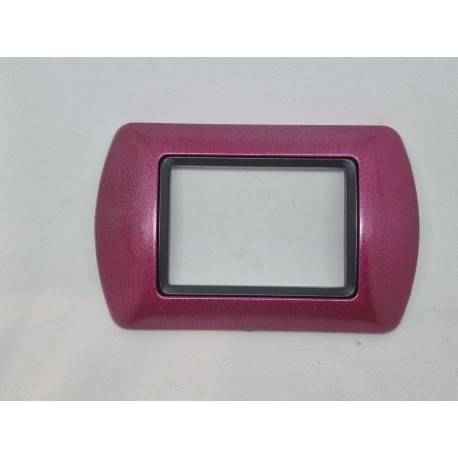 PLACCA PLACCHETTA COMPATIBILE LIVING INTERNATIONAL ROSSO CICLAMINO METALLIZZATO