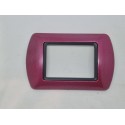 PLACCA PLACCHETTA IN ABS COMPATIBILE LIVING INTERNATIONAL ROSSO CICLAMINO METALLIZZATO