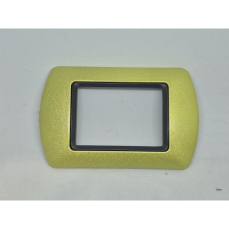 PLACCA PLACCHETTA COMPATIBILE LIVING INTERNATIONAL GIALLO MONKEY METALLIZZATO