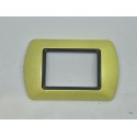 PLACCA PLACCHETTA IN ABS COMPATIBILE LIVING INTERNATIONAL GIALLO MONKEY METALLIZZATO