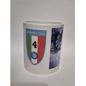 TAZZA NAPOLI 4 SCUDETTO PERSONALIZZATA LA MANO DE DIOS MARADONA FORZA NAPOLI CAMPIONI DI ITALIA