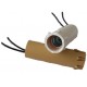 Finta candela legno con filo 230V.  E14