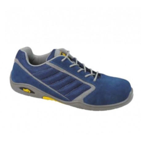 Scarpe basse in pelle scamosciata con suola in gomma gialla