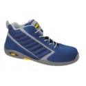 Scarpe alte in pelle scamosciata con suola in gomma gialla