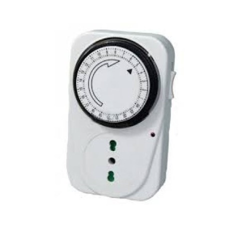 Timer giornaliero spina 16 A+T entrata presa bivalente 10-16AH+T
