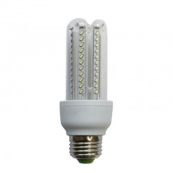 LAMPADA A LED 4 TUBI TRASPARENTE E14/E27 LUCE 360° 9W