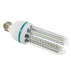 MAXI LAMPADA A LED 4 TUBI TRASPARENTE E14/E27 LUCE 360° 20/24/30W