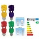 LAMPADA SPIRALE E14/E27 FLOURESCENTE COMPATTA COLORATA