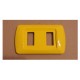 PLACCA GIALLA IN ABS PER SCATOLE RETTANGOLARI SERIE ECLIPSE