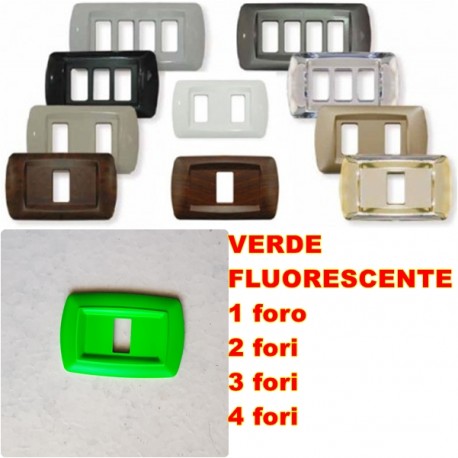PLACCA VERDE FLUORESCENTE IN ABS PER SCATOLE RETTANGOLARI SERIE ECLIPSE