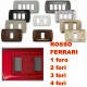 PLACCA ROSSO FERRARI IN ABS PER SCATOLE RETTANGOLARI SERIE ECLIPSE