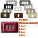 PLACCA ROSSO METALLIZZATO IN ABS PER SCATOLE RETTANGOLARI SERIE ECLIPSE
