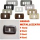 PLACCA GRIGIO METALLIZZATO IN ABS PER SCATOLE RETTANGOLARI SERIE ECLIPSE