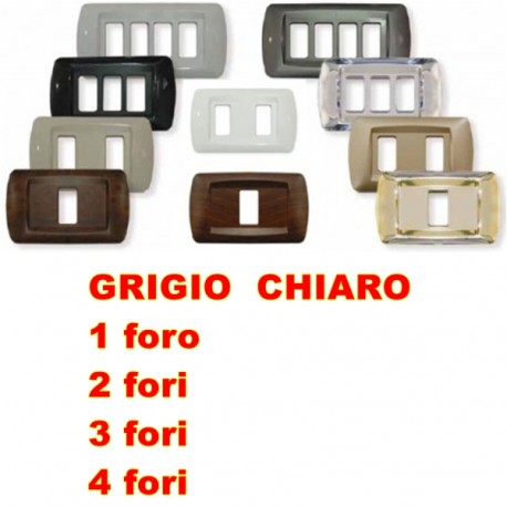 PLACCA GRIGIO CHIARO IN ABS PER SCATOLE RETTANGOLARI SERIE ECLIPSE