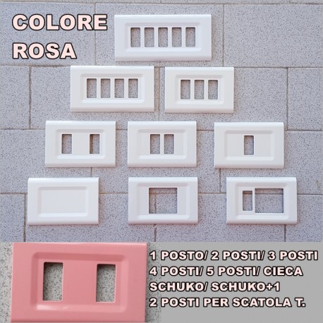 PLACCA ROSA IN ABS PER SCATOLE RETTANGOLARI SERIE ELITE