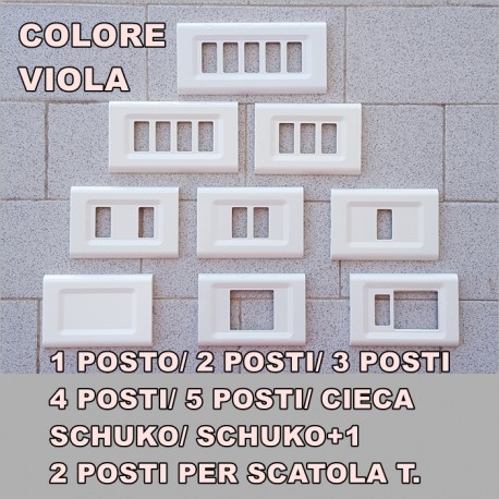 PLACCA VIOLA IN ABS PER SCATOLE RETTANGOLARI SERIE ELITE