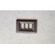 PLACCA GRIGIO METALLIZZATO IN ABS PER SCATOLE RETTANGOLARI SERIE ELITE