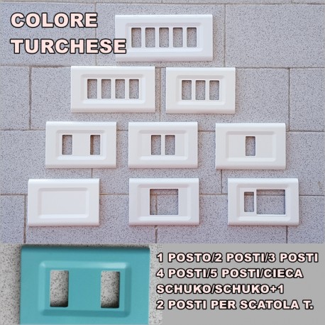 PLACCA TURCHESE IN ABS PER SCATOLE RETTANGOLARI SERIE ELITE