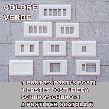 PLACCA VERDE IN ABS PER SCATOLE RETTANGOLARI SERIE ELITE